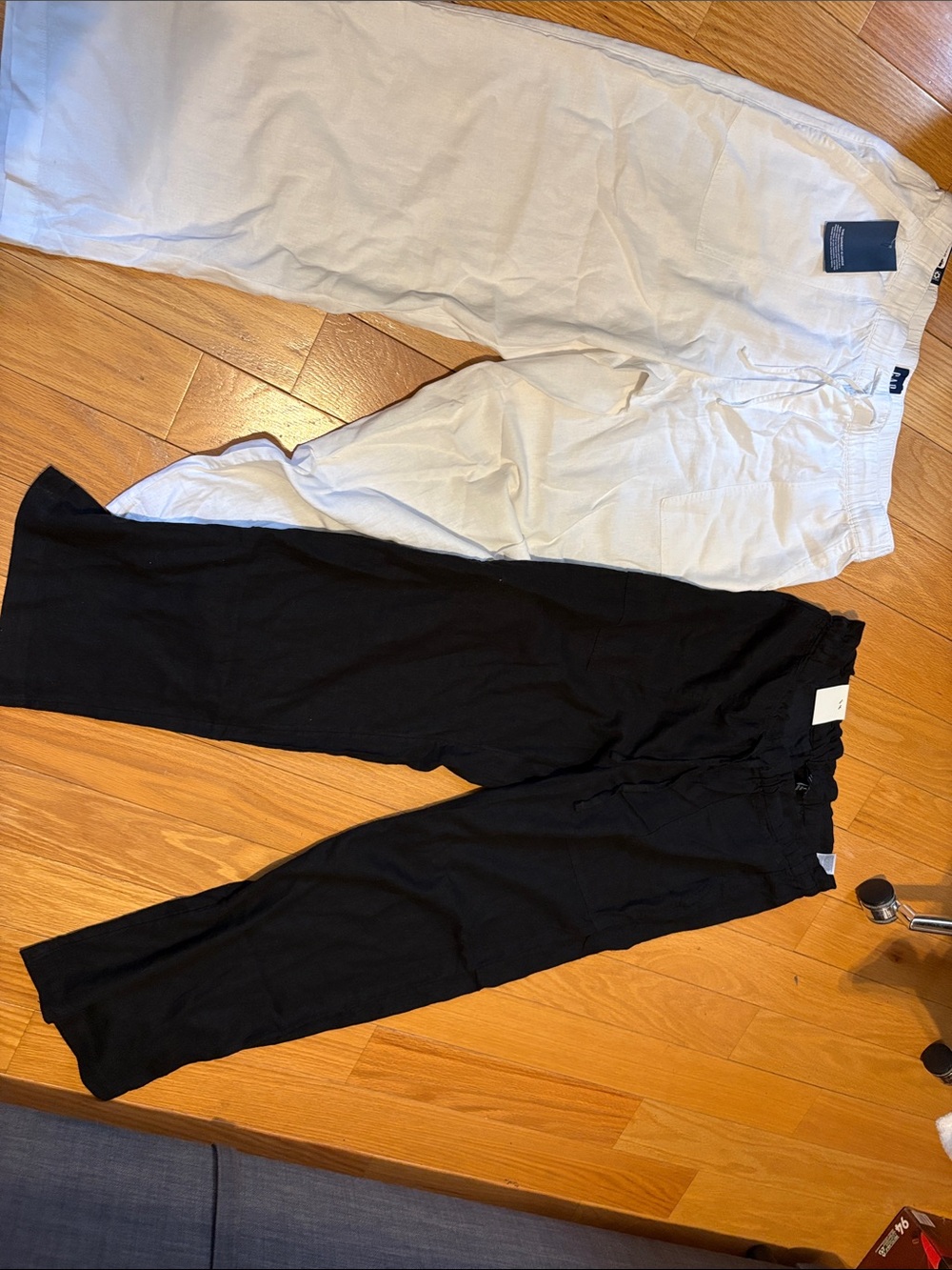 Banana republic & Gap linen white black pants large